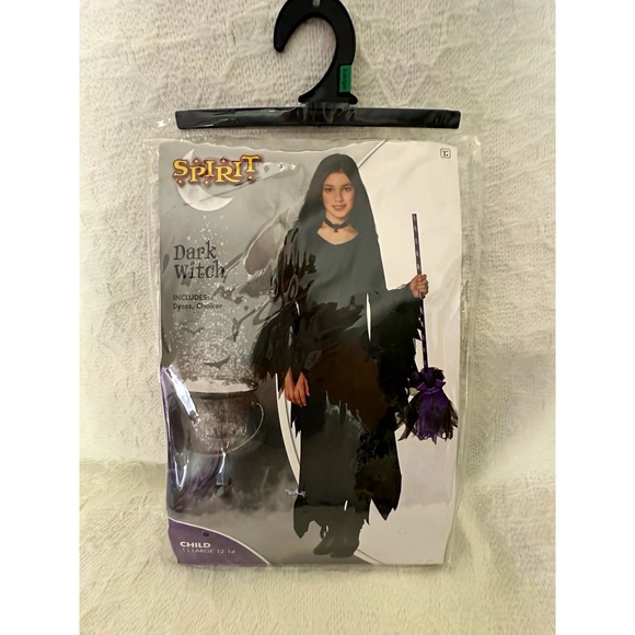 Spirit Halloween Other - NEW Spirit Halloween Spooky/Stylish Dark Witch Child Costume Dress,Choker 12-14